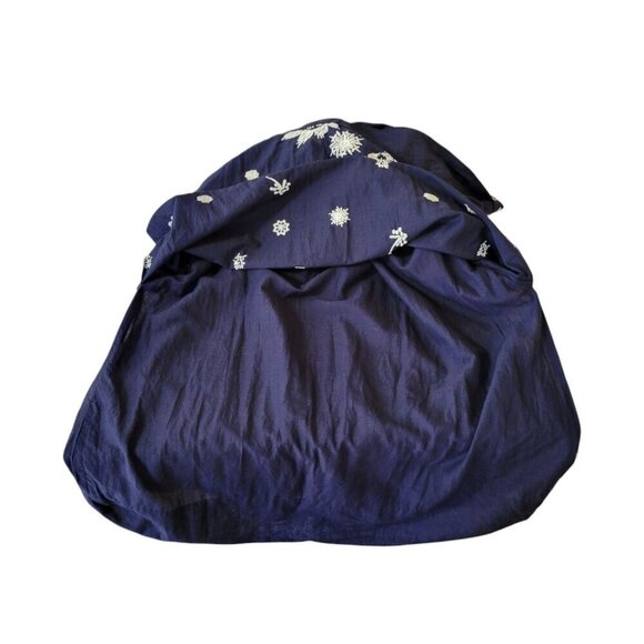 Gretchen Scott Floral Embroidered Midi Dress XS Cottagecore Pockets Empire Waist - Picture 5 of 10